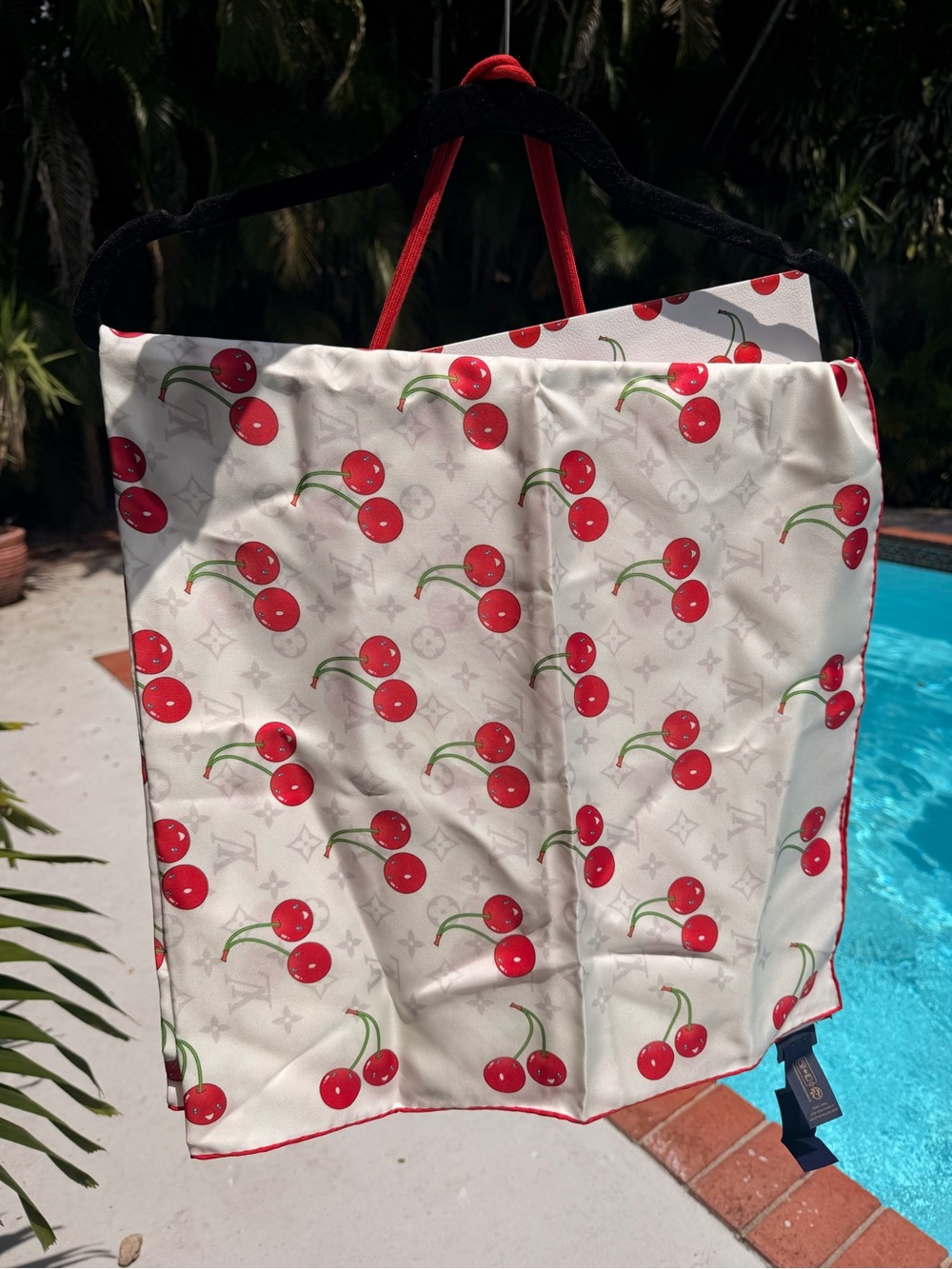 Rare LV cherry silk scarf 🍒